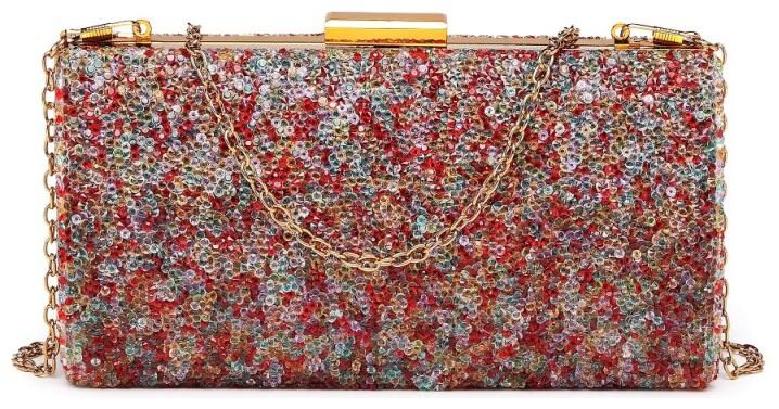 

Diana Korr Women Red Metal Clutch