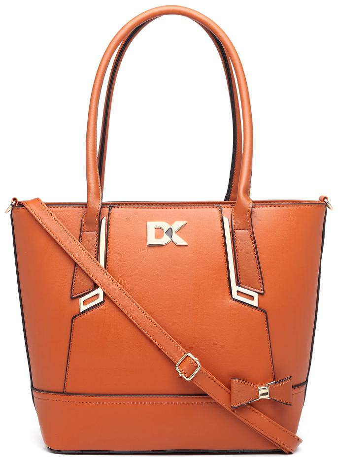 

Diana Korr Tan Faux Leather Handheld Bag