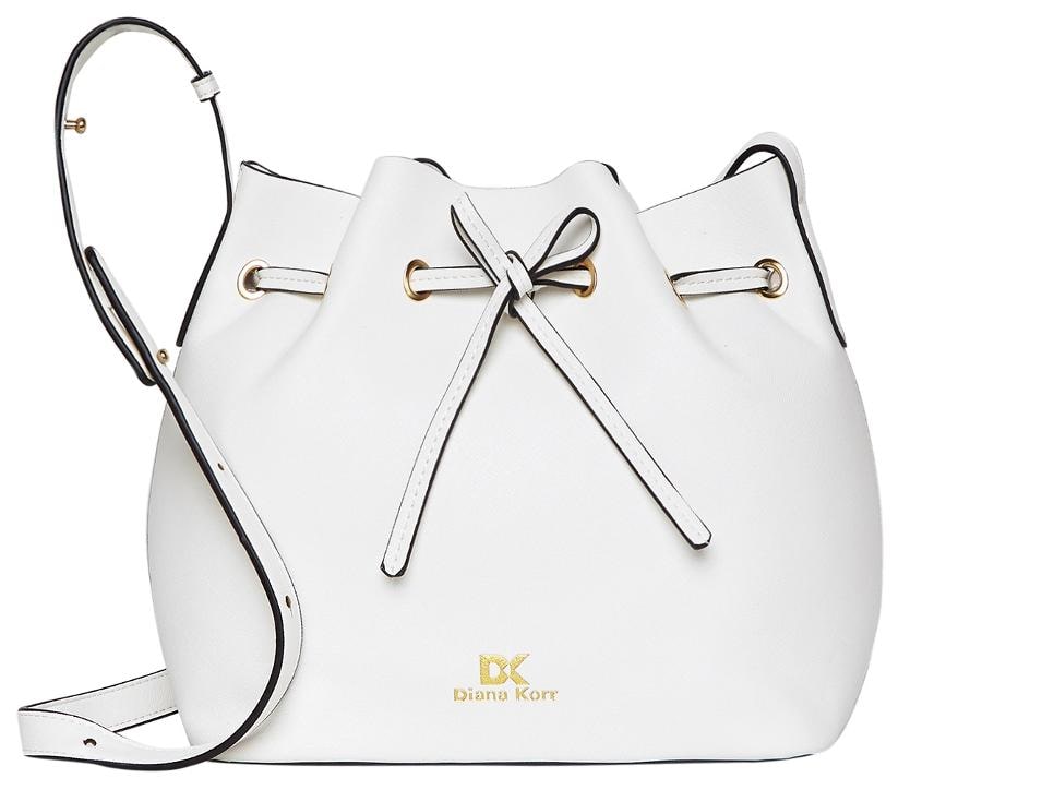 

Diana Korr White PU Solid Sling Bag