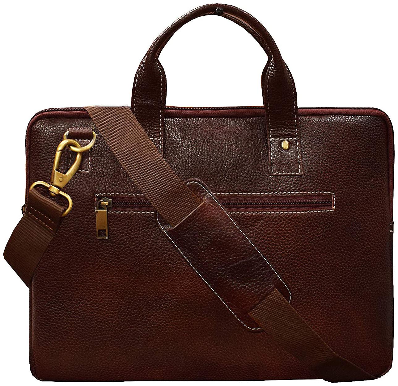 

Dilli Bag House Enuine Leather Brown 14 Inch Laptop Messenger And Shoulder Bag For Men