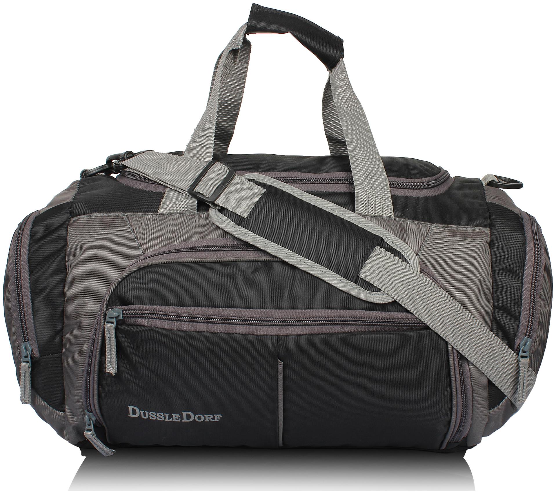 

DUSSLE DORF Polyester Men Gym bag - Black