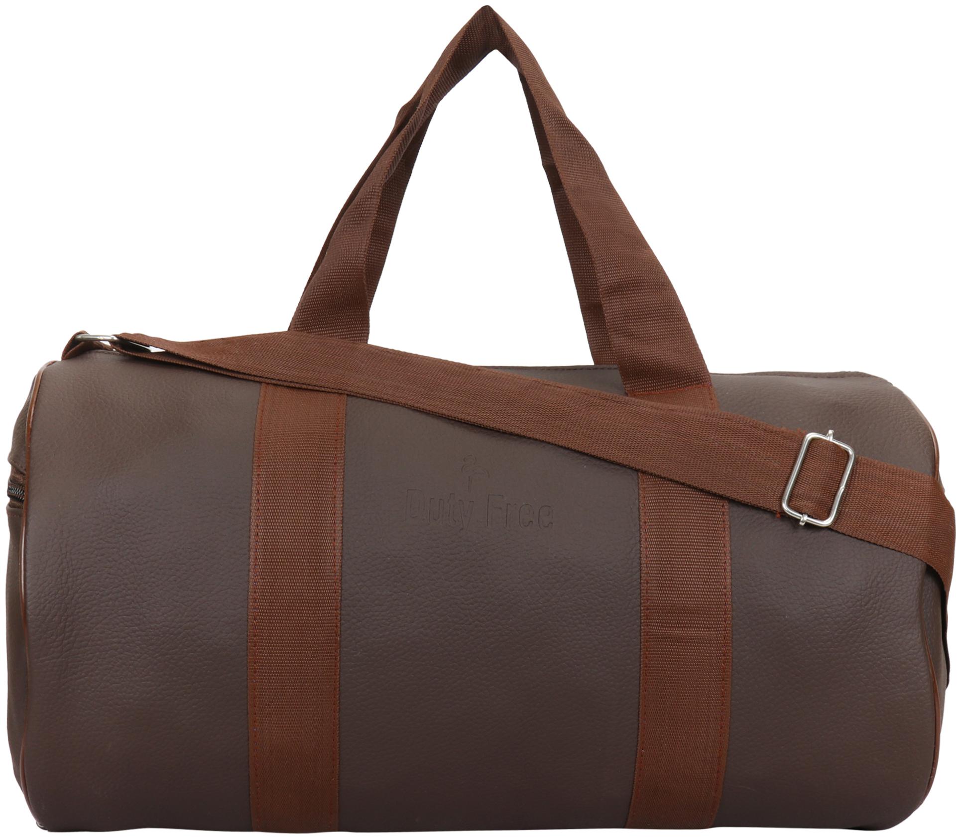 

DUTY FREE Leather Men Gym bag - Brown