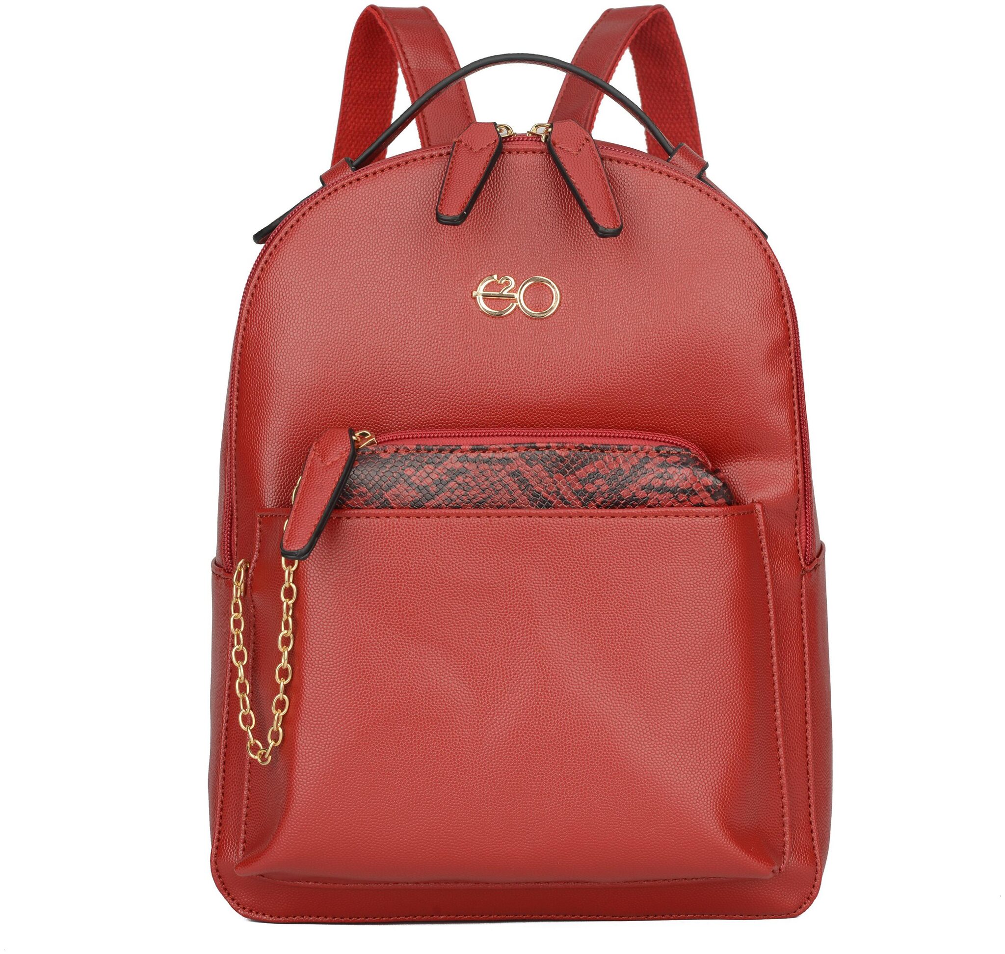 

E2O Red PU Backpack