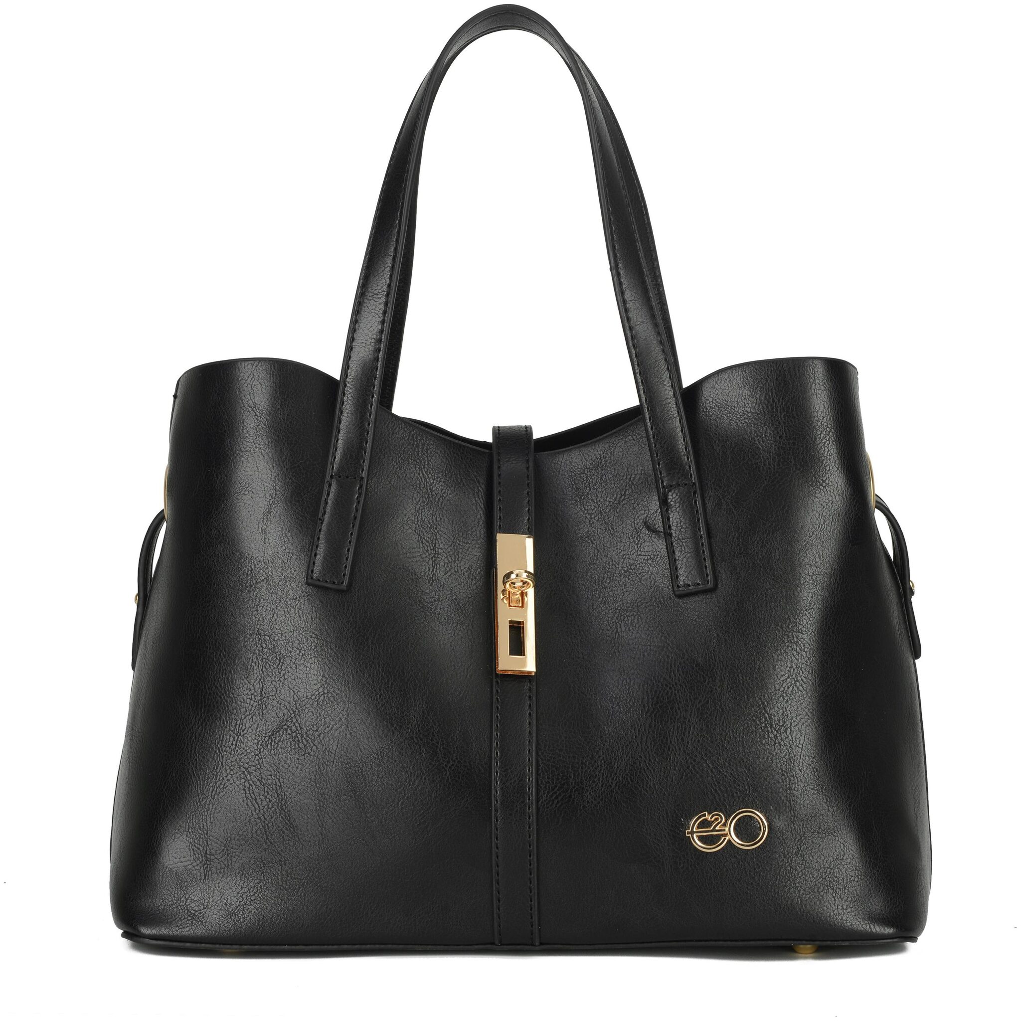 

E2O Black PU Shoulder Bag