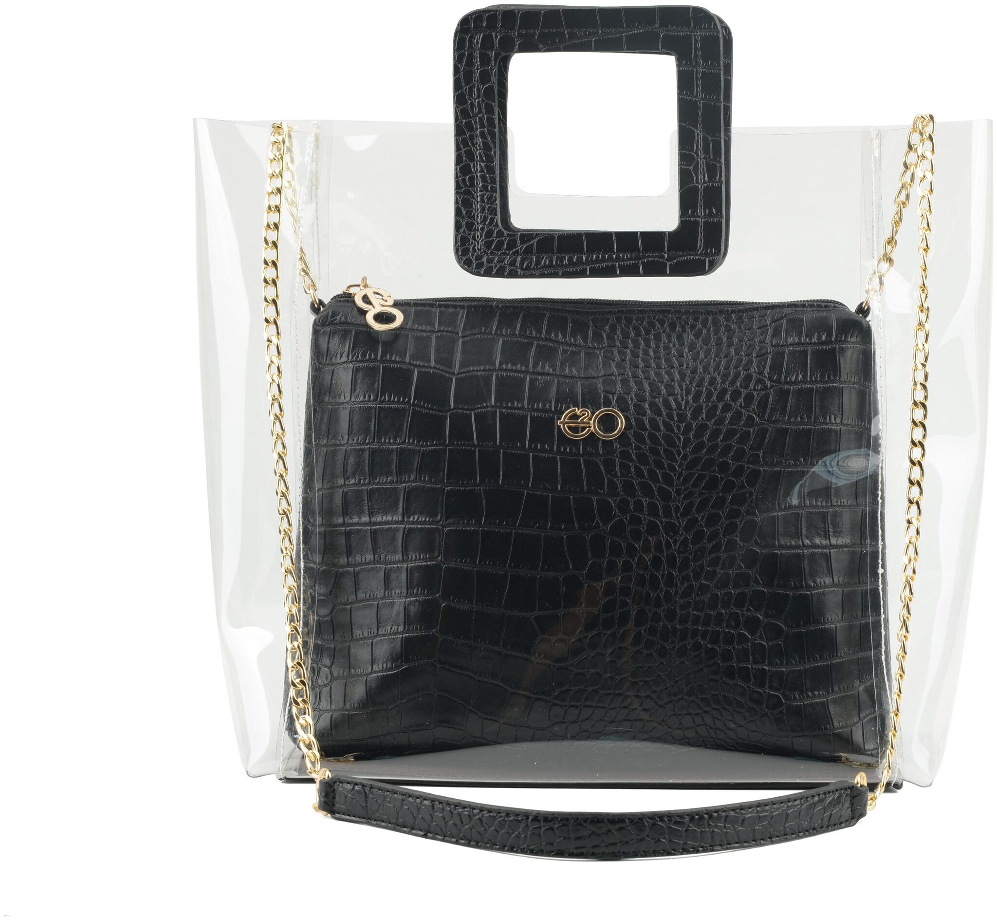 

E2O Black PU Satchel