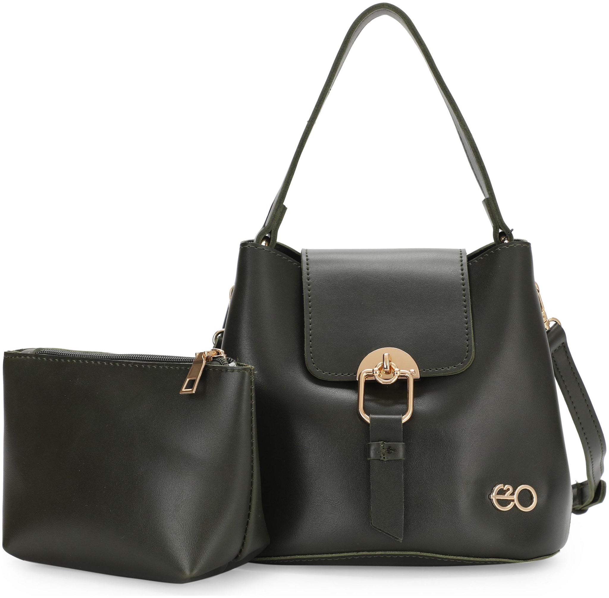 

E2O Olive PU Solid Sling Bag