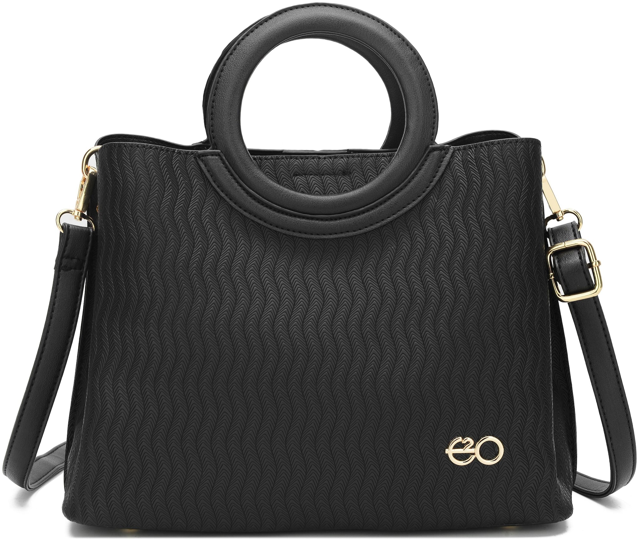 

E2O Black PU Satchel