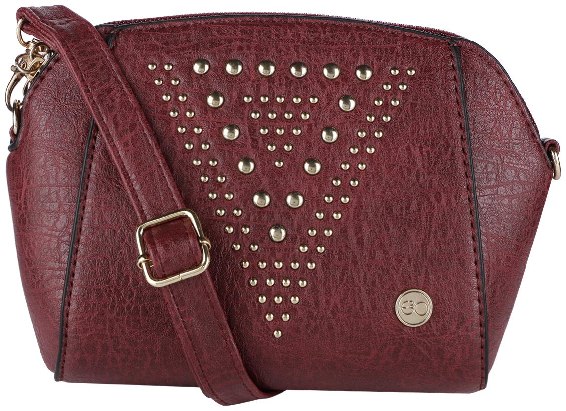

E2O Maroon PU Solid Sling Bag