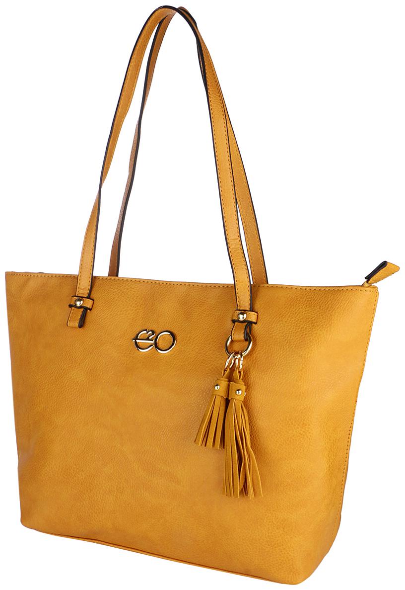 

E2O Women Solid PU - Tote Bag Yellow