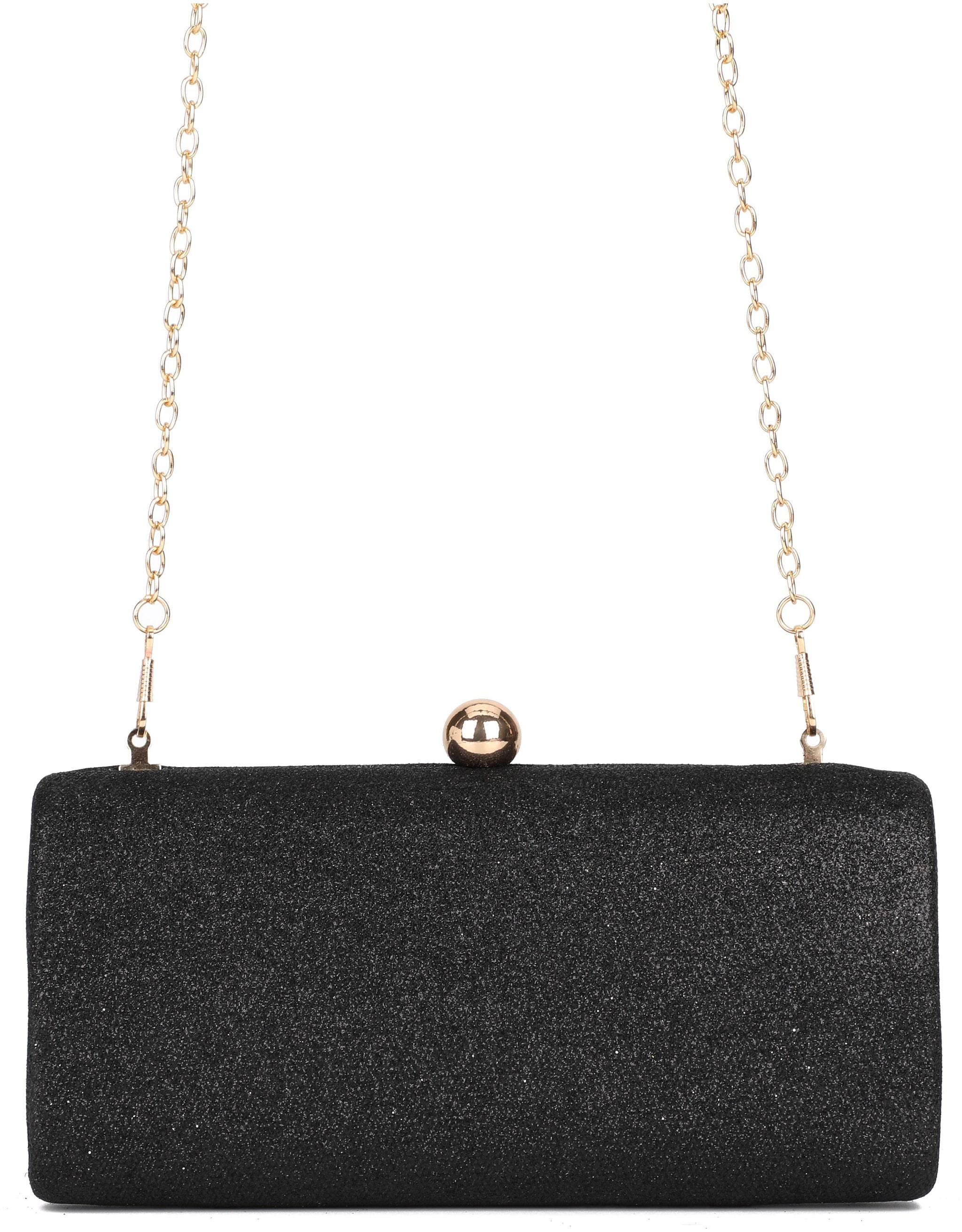 

E2O Women Black PU Clutch
