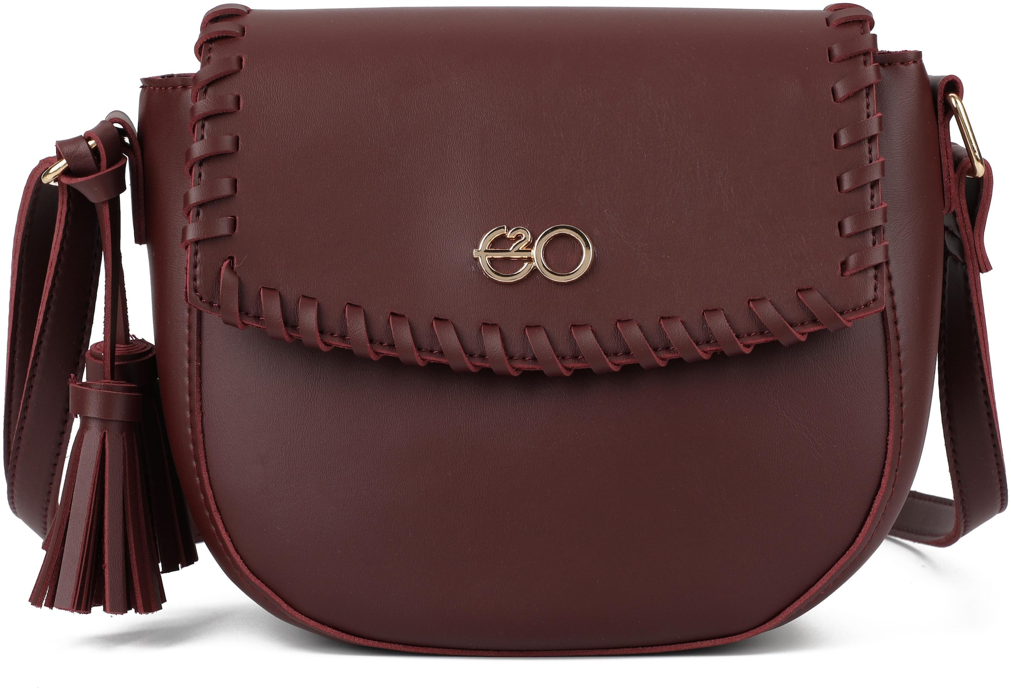 

E2O Maroon PU Solid Sling Bag