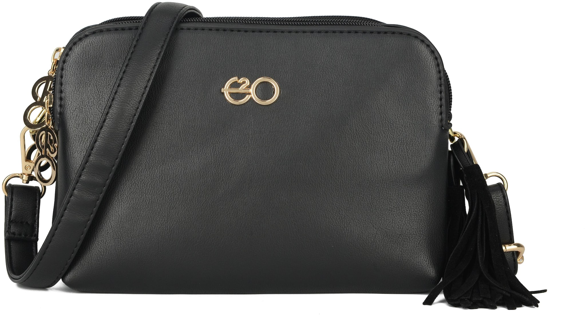 

E2O Black PU Solid Sling Bag