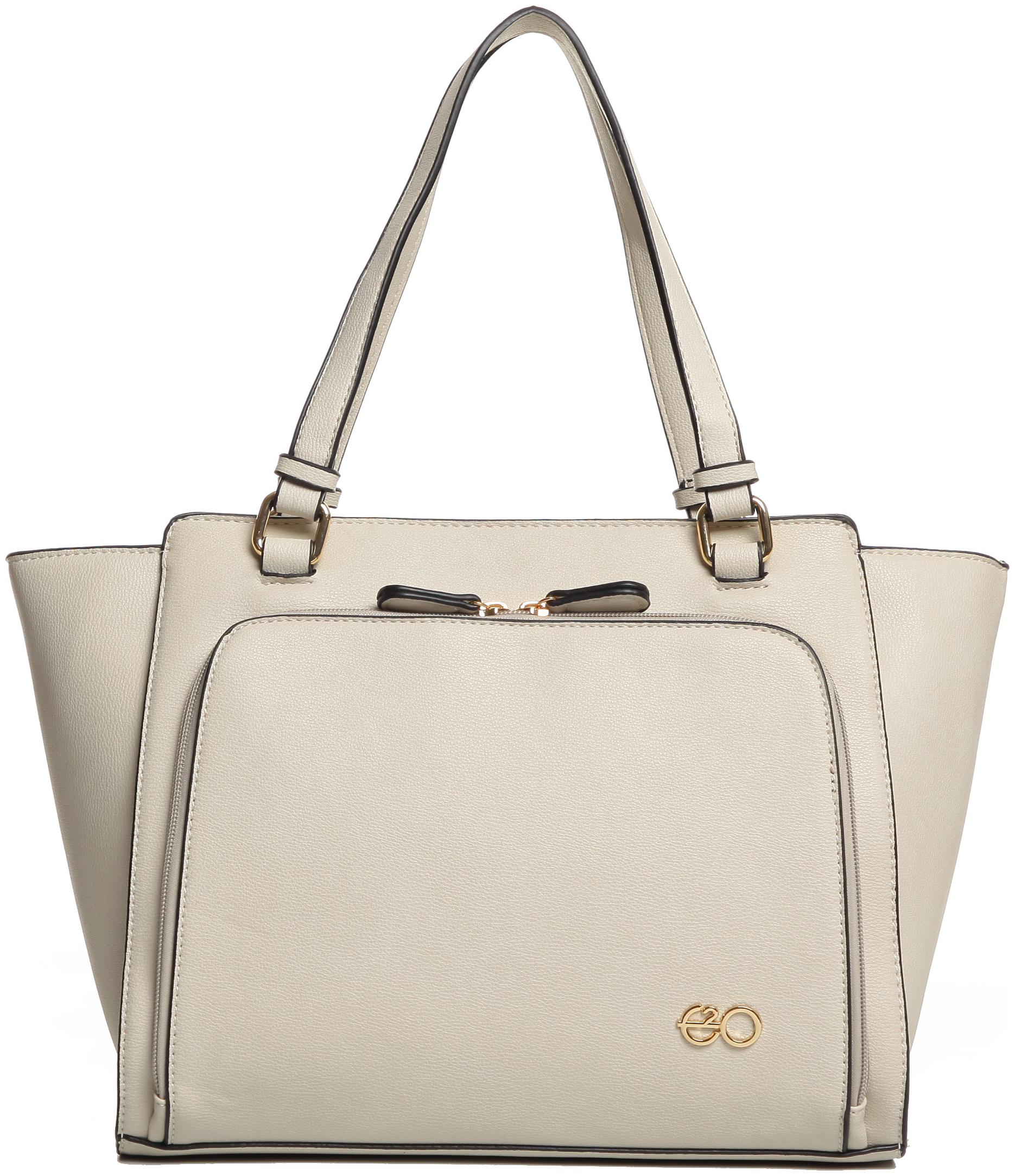 

E2O Women Solid PU - Tote Bag White