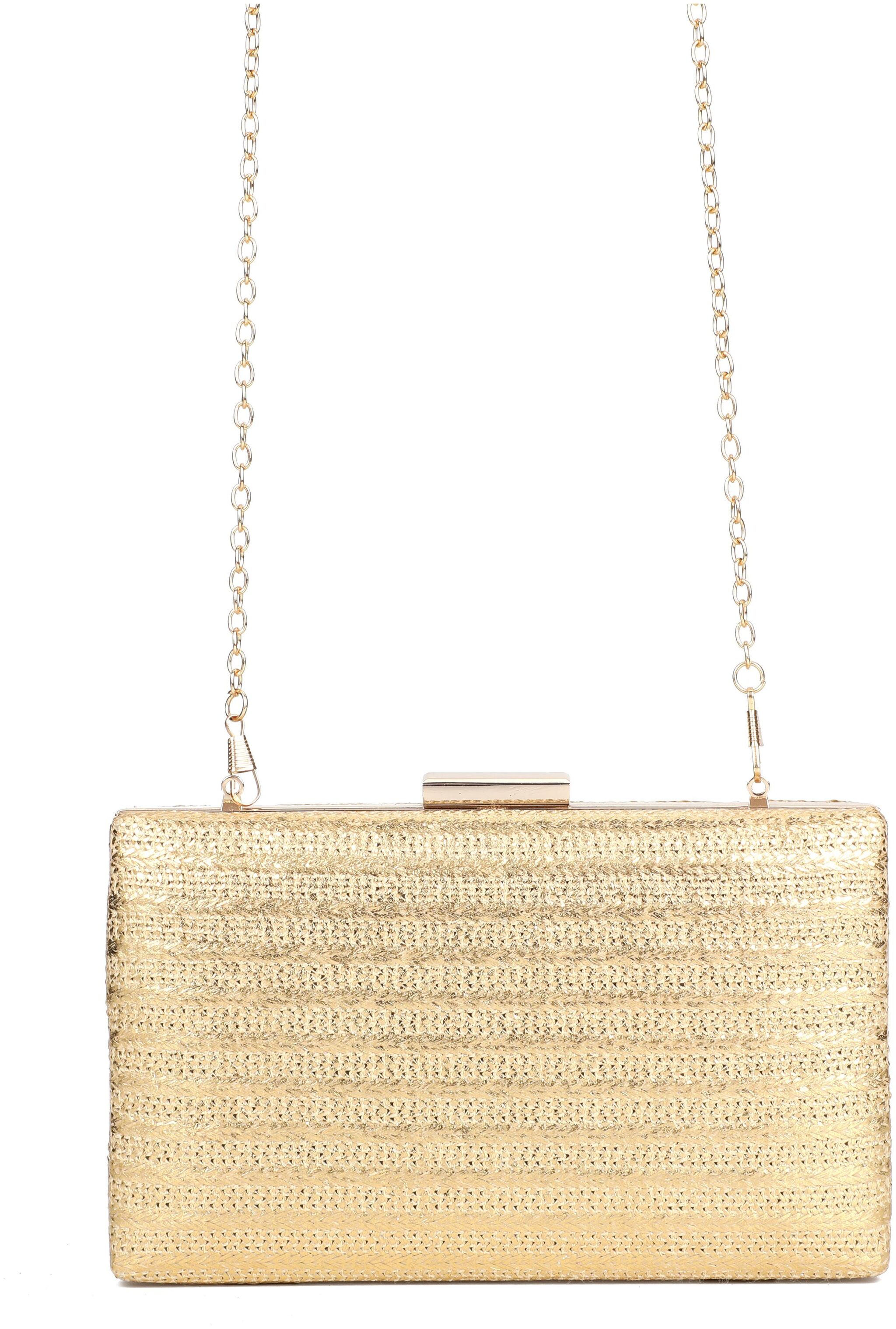 

E2O Women Gold PU Clutch