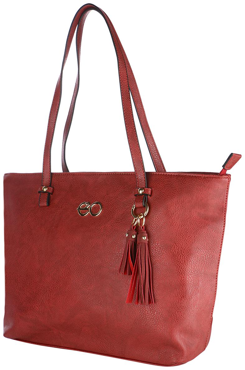 

E2O Women Solid PU - Tote Bag Red