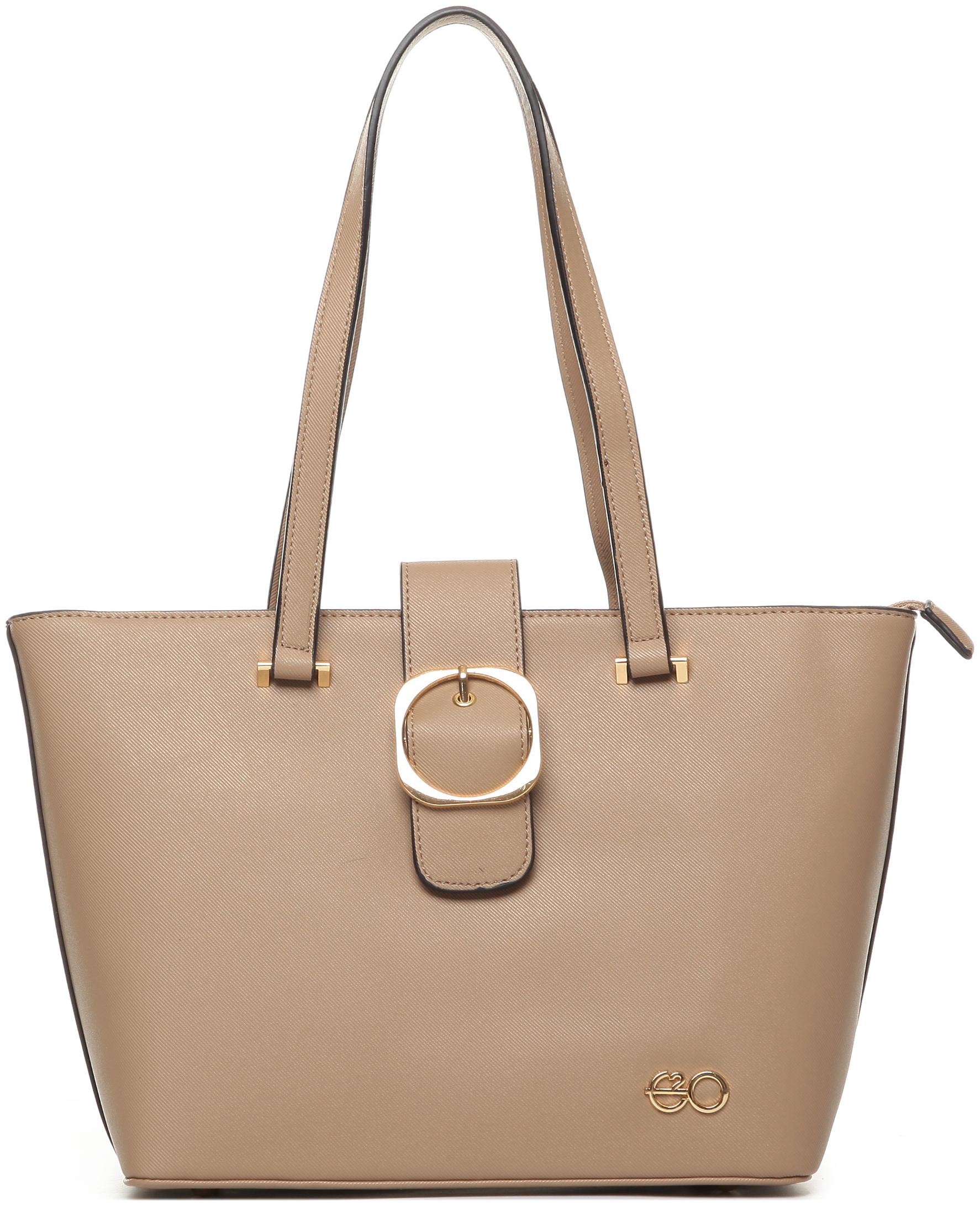 

E2O Women Solid PU - Tote Bag Beige