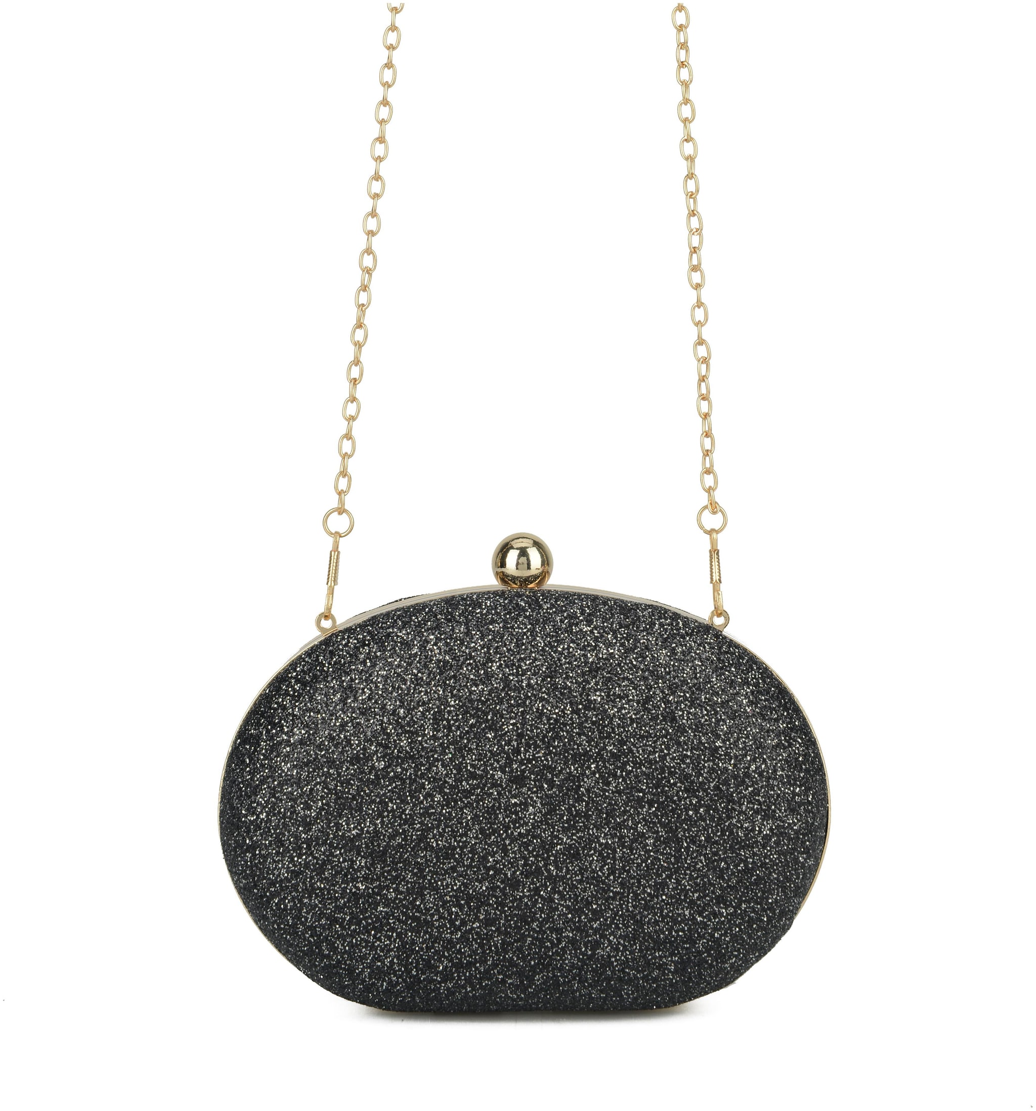 

E2O Women Black PU Clutch