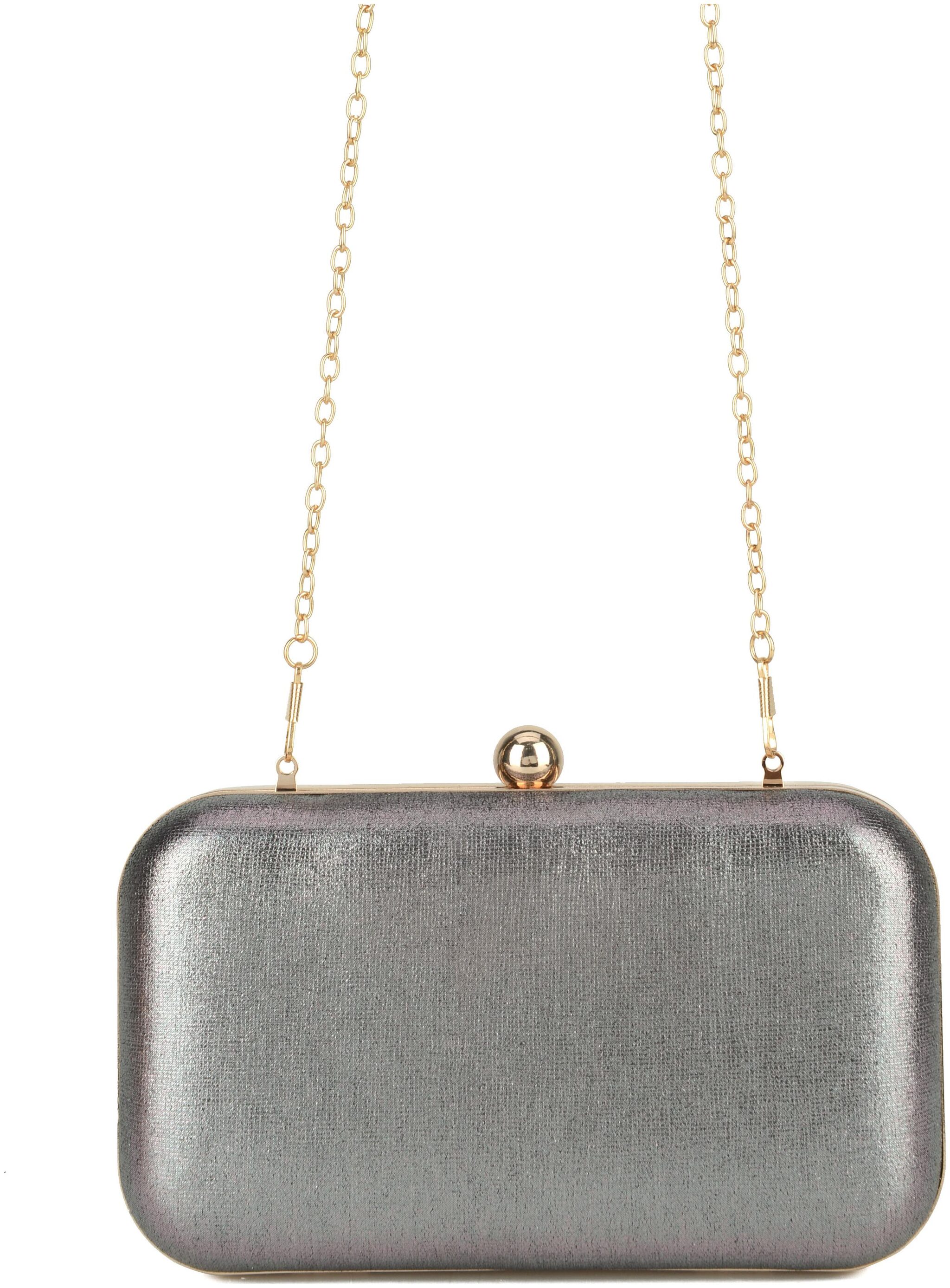 

E2O Women Silver PU Clutch