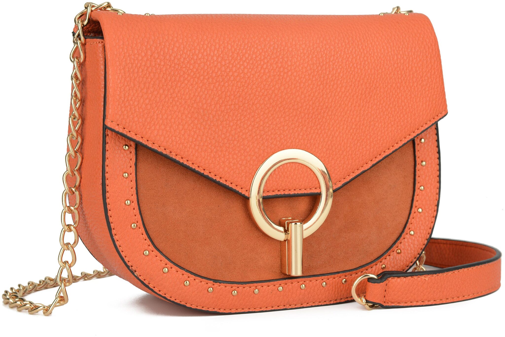 

E2O Orange PU Solid Sling Bag