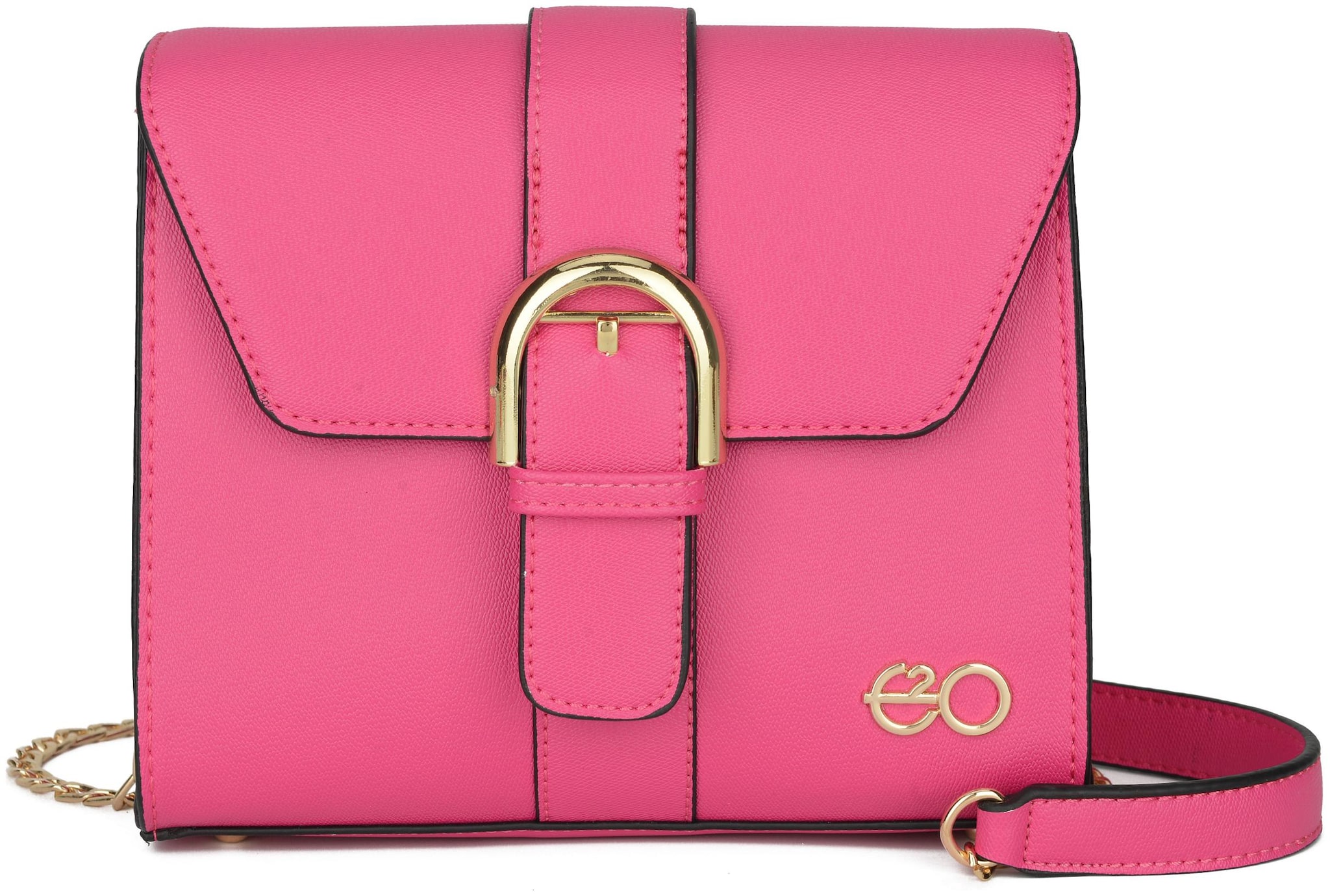 

E2O Pink PU Solid Sling Bag