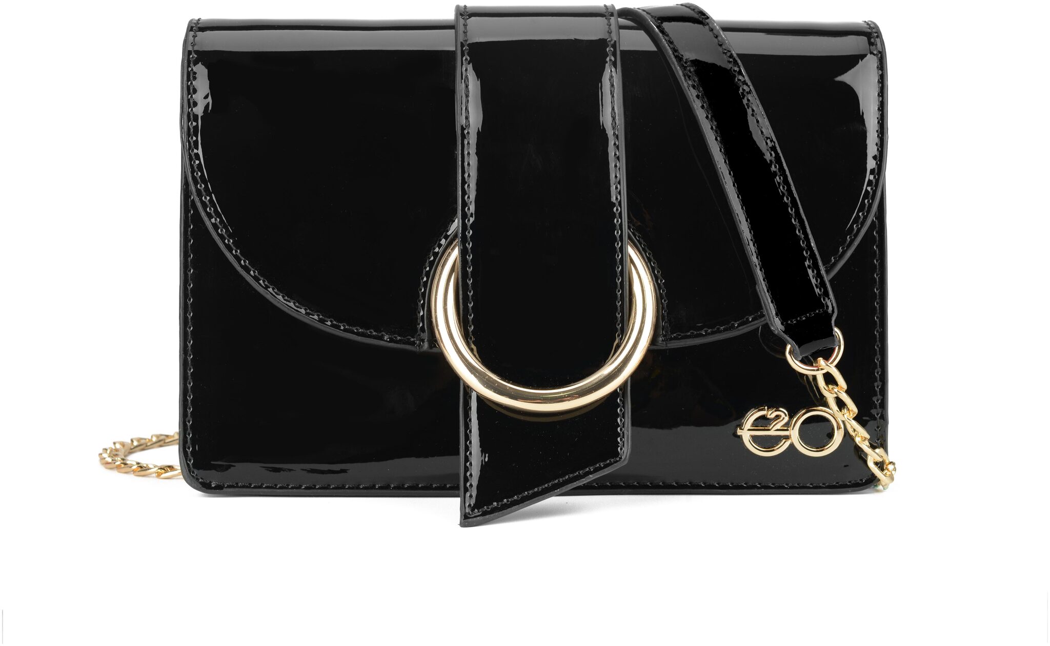 

E2O Black PU Solid Sling Bag