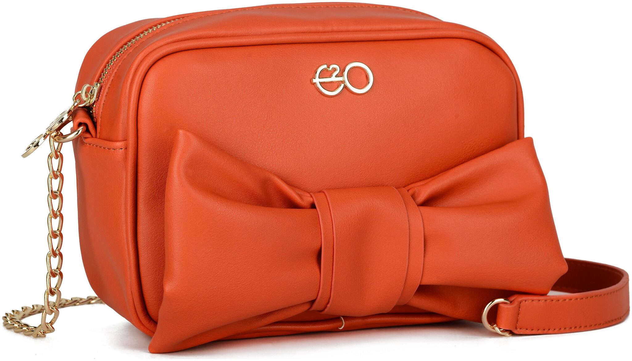 

E2O Orange PU Solid Sling Bag