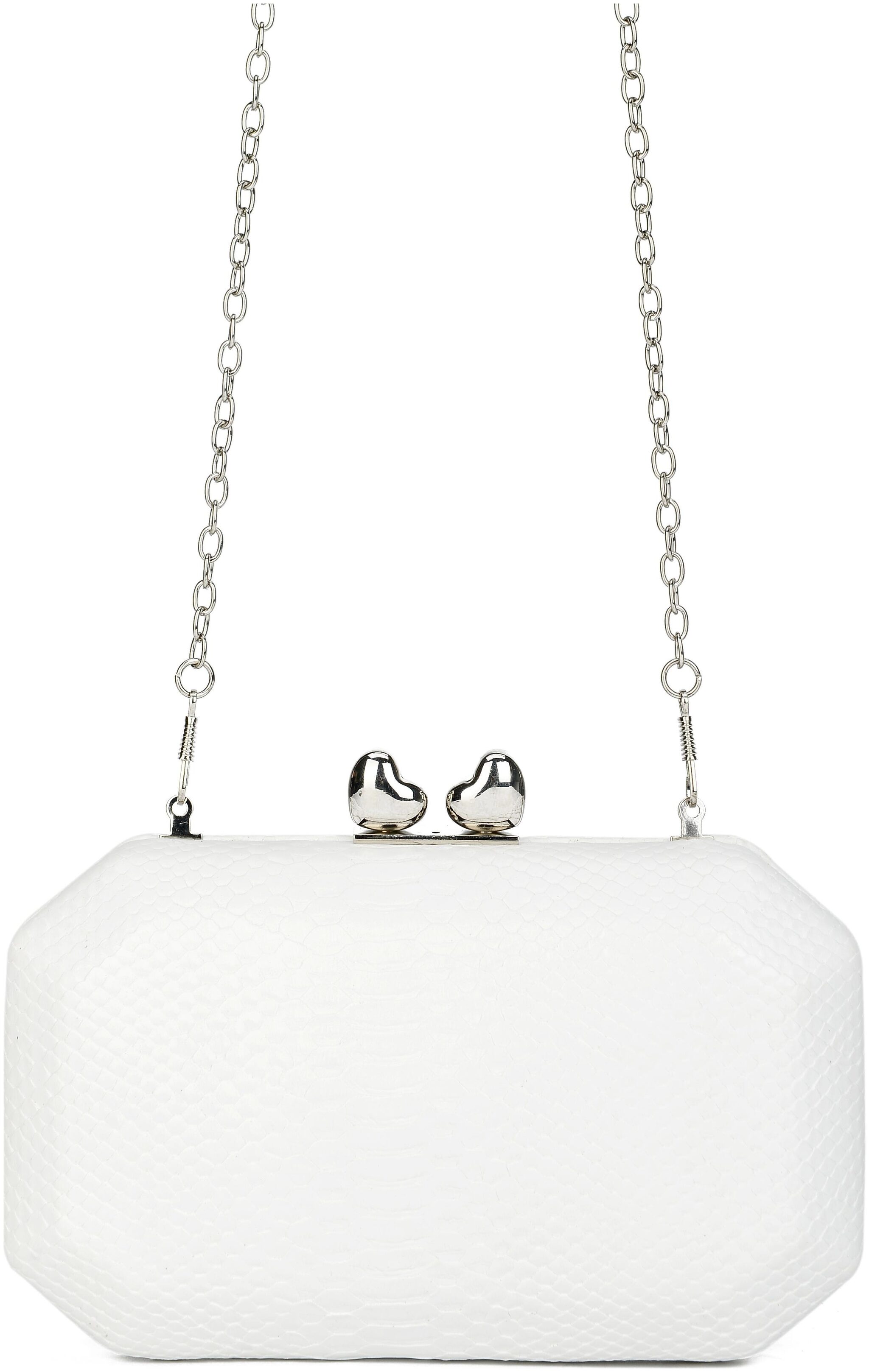 

E2O Women White PU Clutch