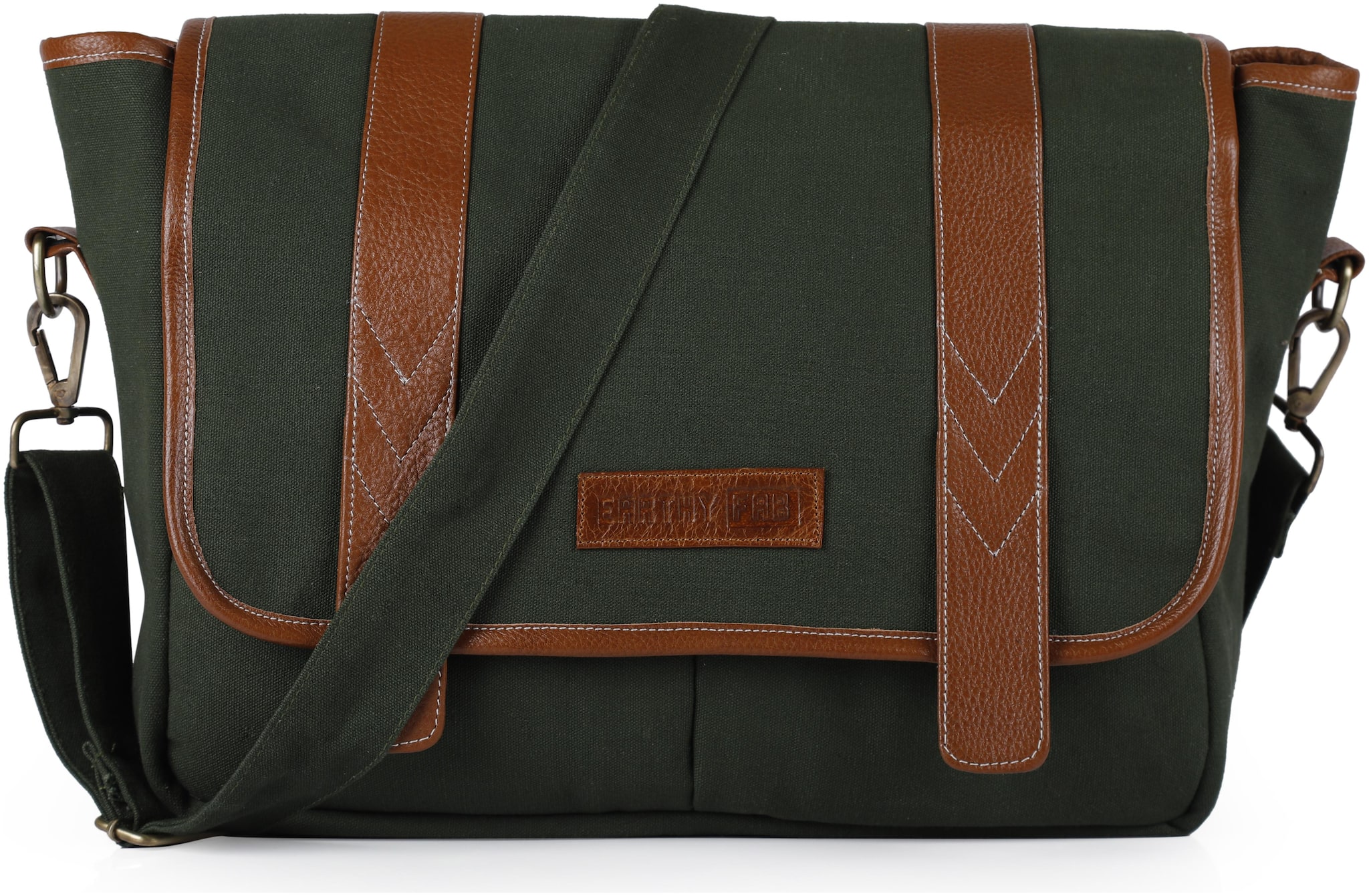 

EARTHY FAB EFMBMODEL01 CNVS LTHR OLIVE Laptop messenger bag Up to 15 inch Laptop