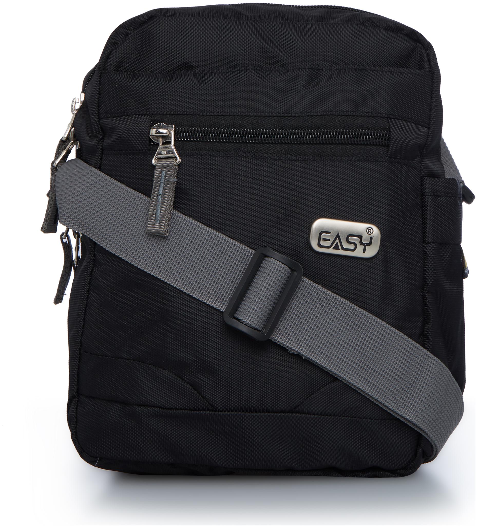 

Easy 9 Inch Grey Black Sling Bag