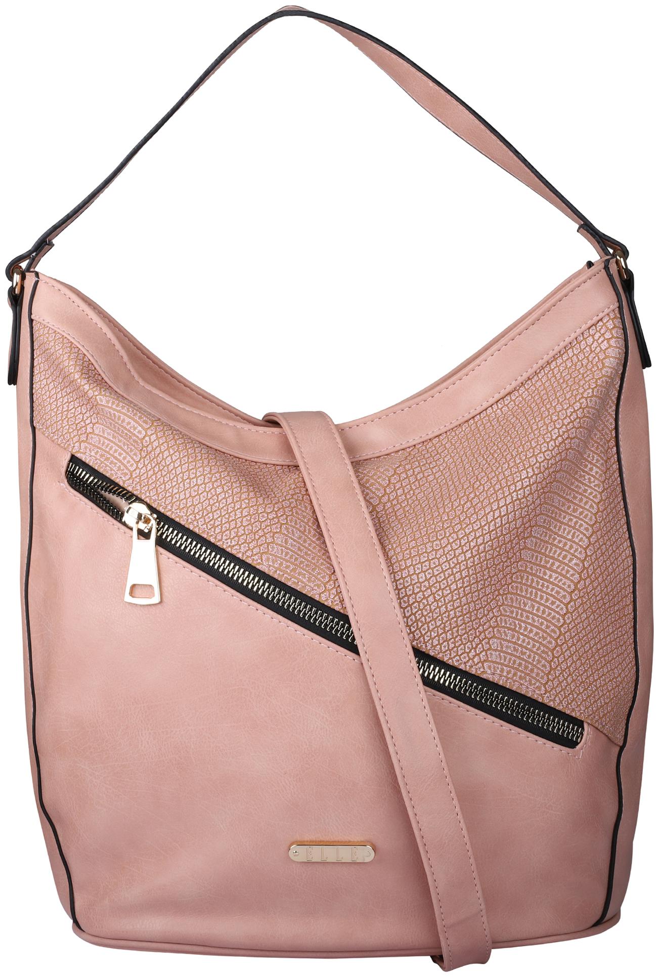 

ELLE Pink PU Hobo Bag
