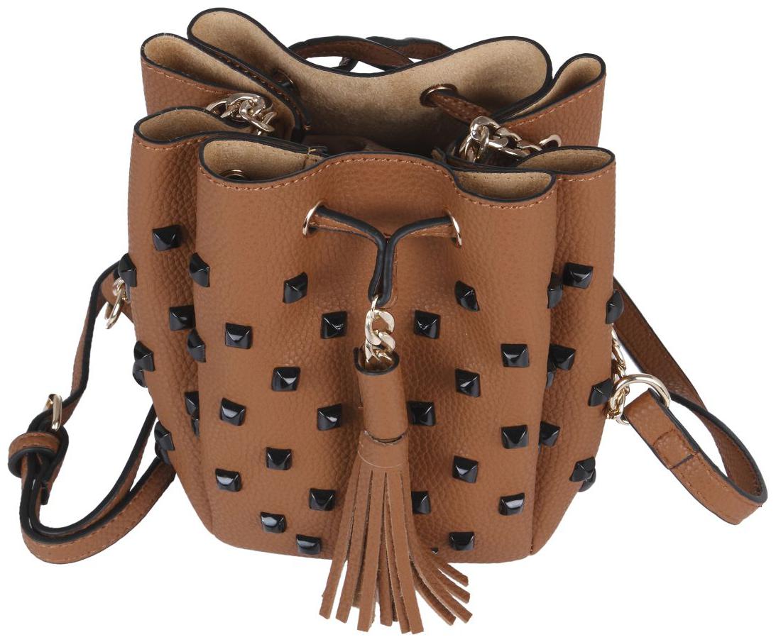 

ELLE Brown PU Solid Sling Bag