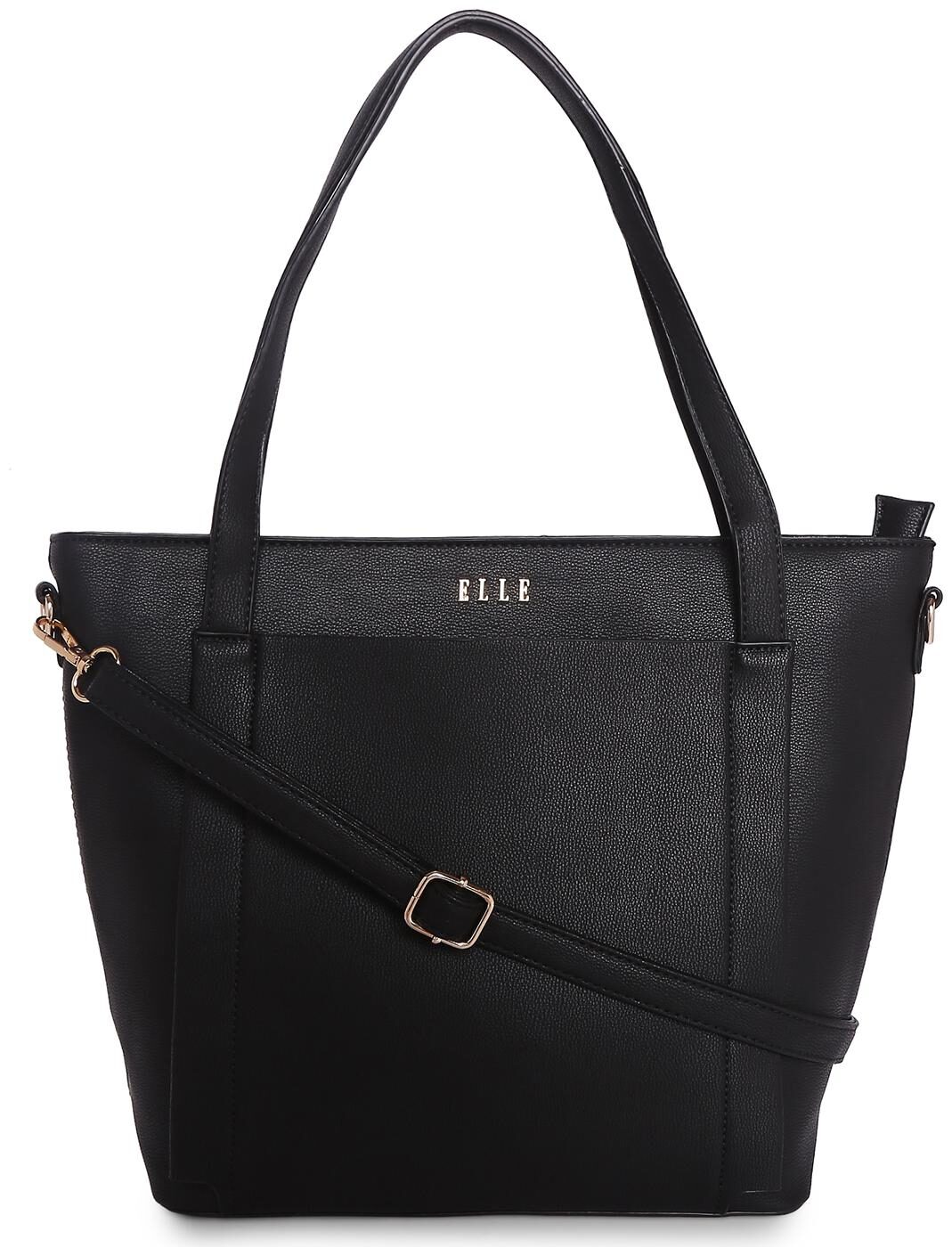 

ELLE Women Solid PU - Tote Bag Black