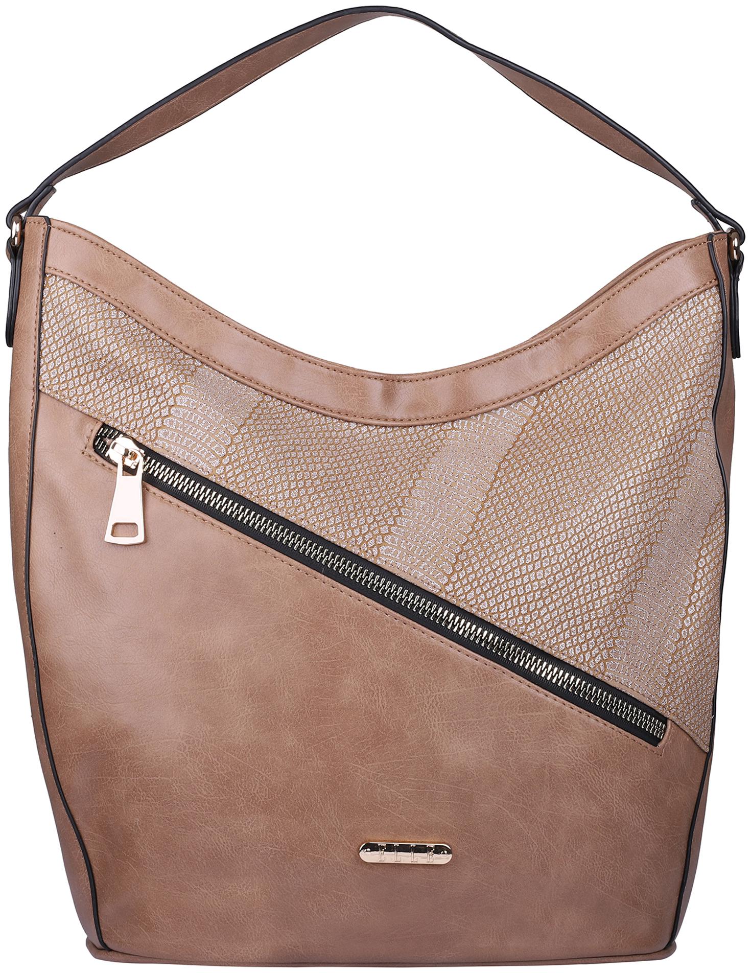 

ELLE Grey PU Hobo Bag