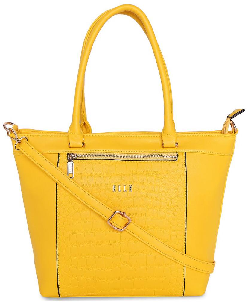 

ELLE Yellow PU Satchel