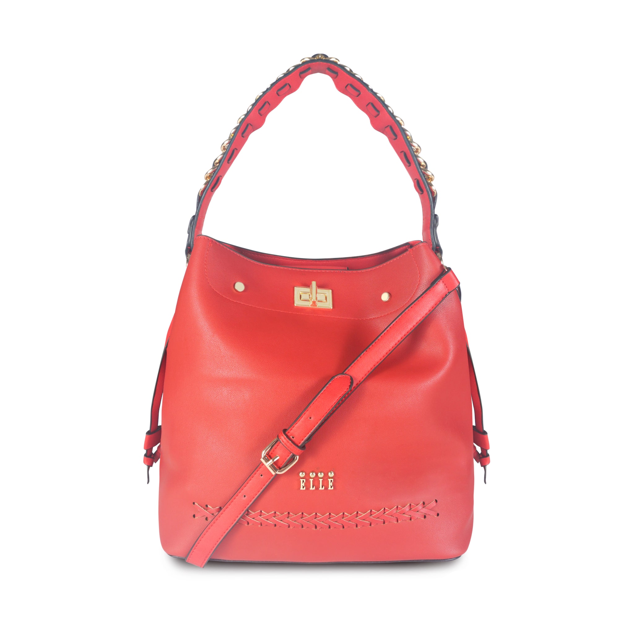 

ELLE Red PU Hobo Bag