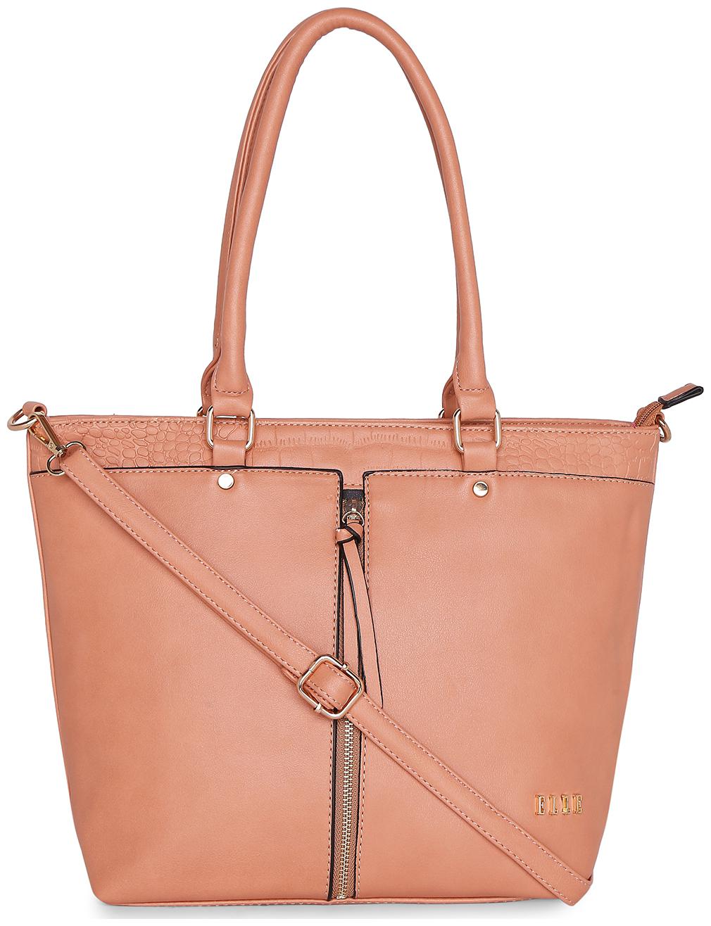 

ELLE Peach PU Satchel