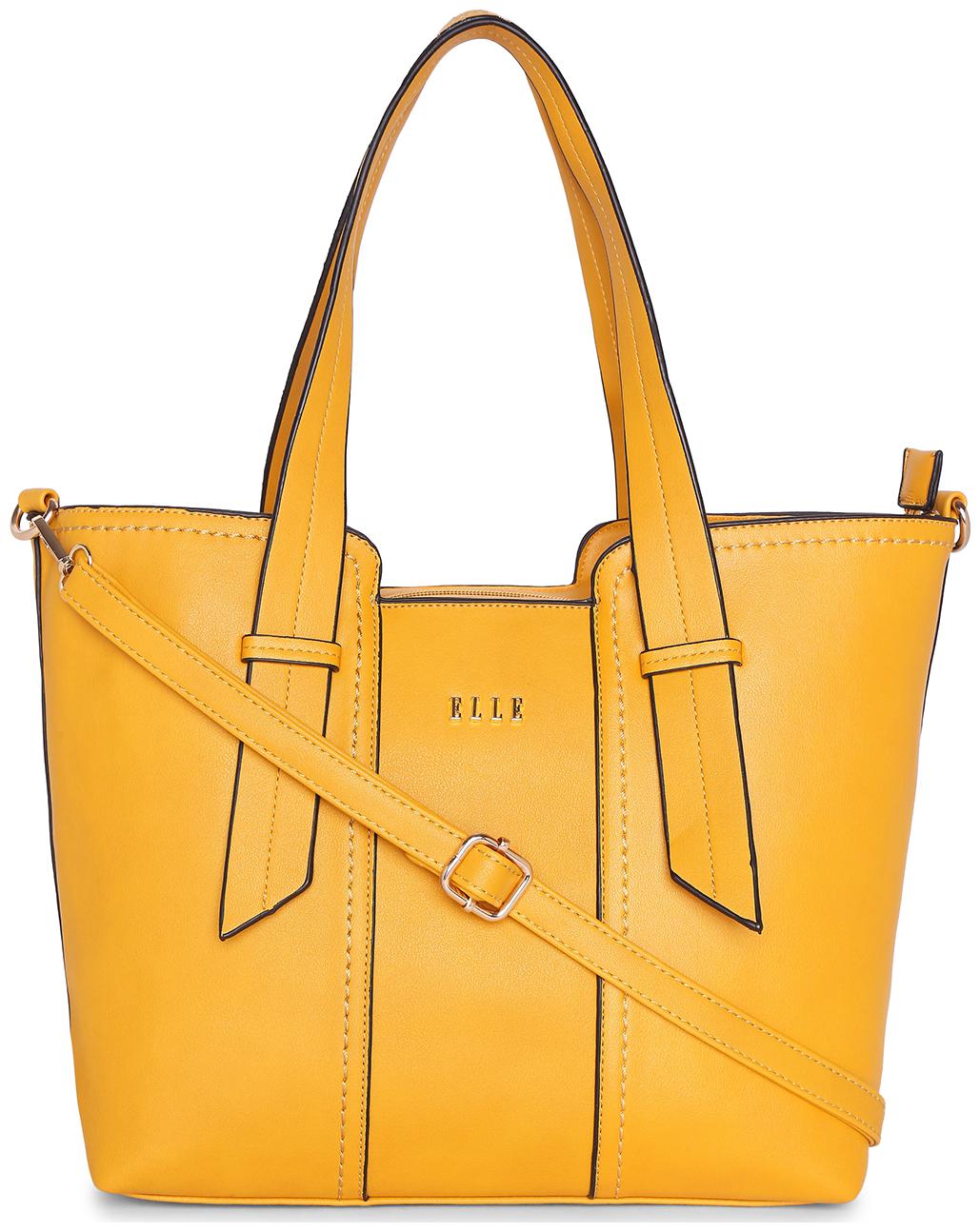 

ELLE Yellow PU Satchel