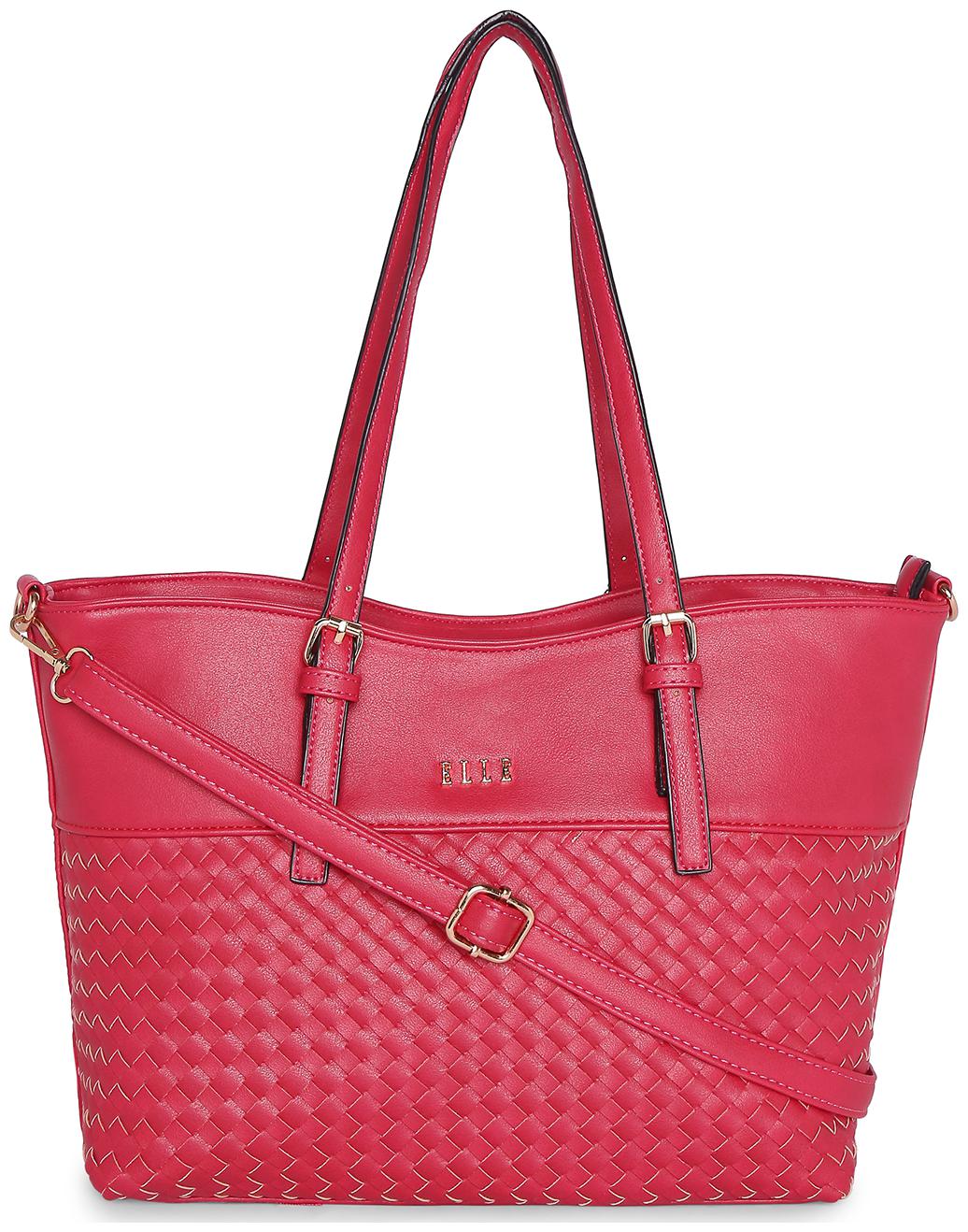 

ELLE Pink PU Satchel