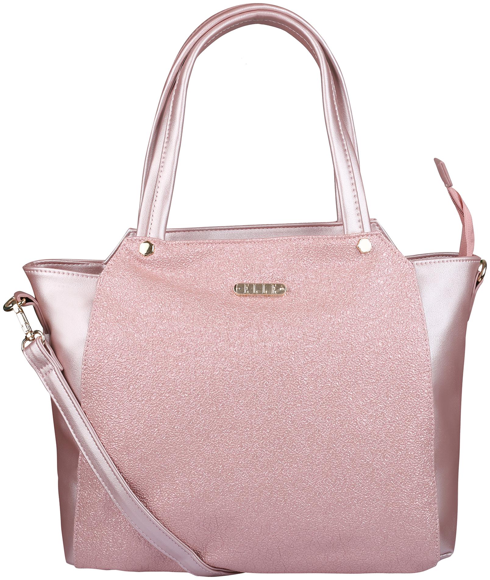 

ELLE Women Solid PU - Tote Bag Pink