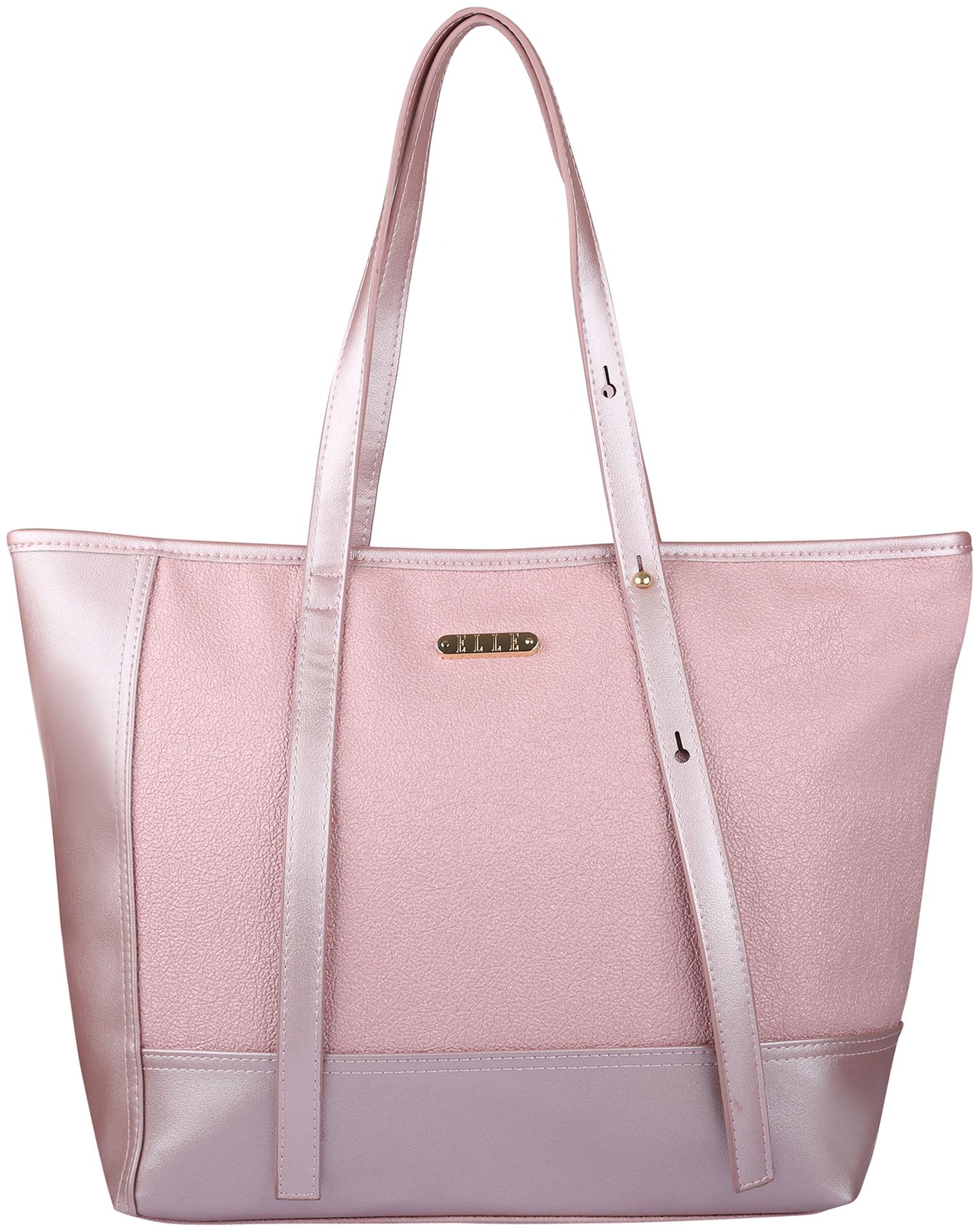 

ELLE Pink PU Shoulder Bag