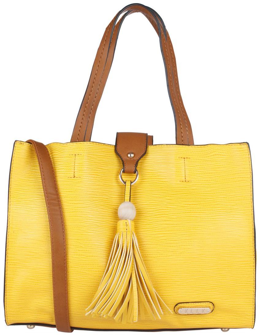 

ELLE Women Solid PU - Tote Bag Yellow