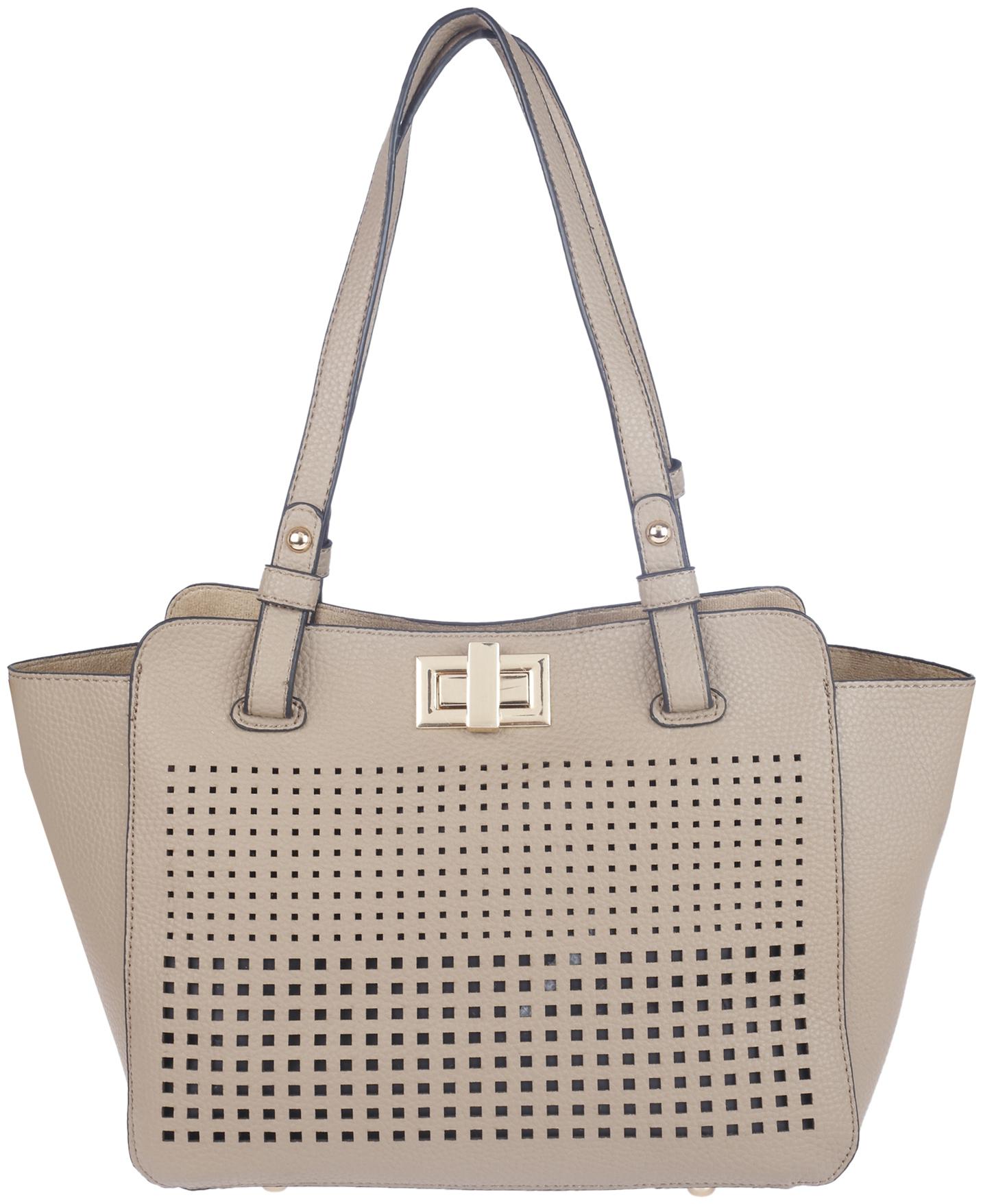 

ELLE Women Solid PU - Tote Bag Brown