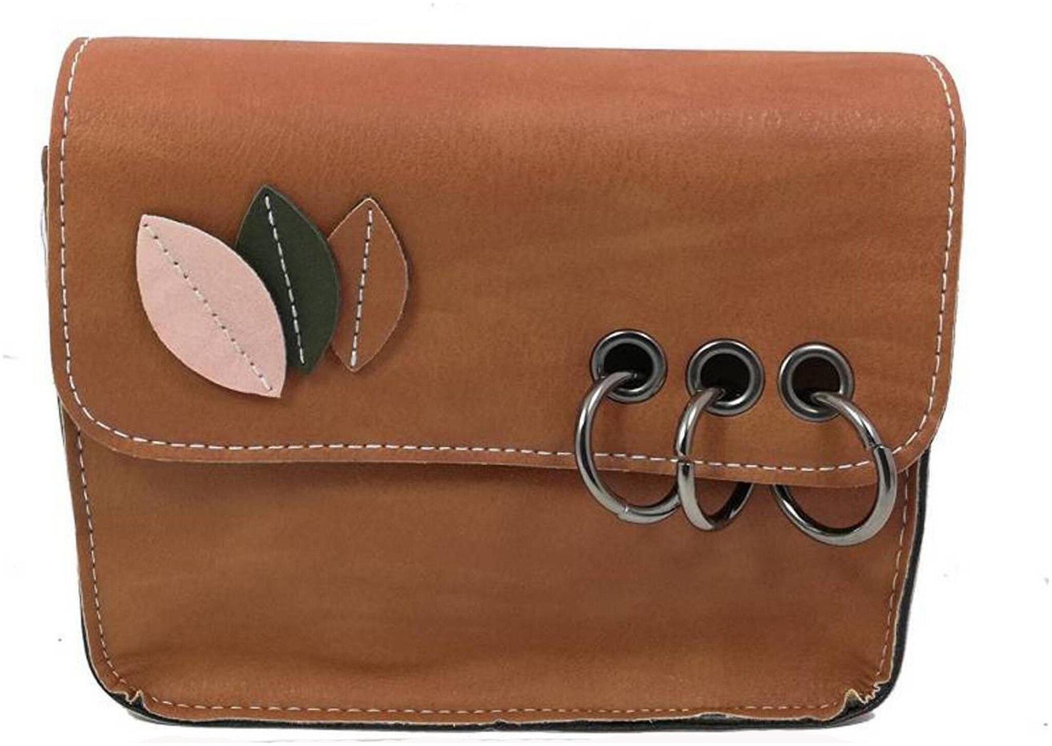 

EMOSHA Brown Faux Leather Solid Sling Bag