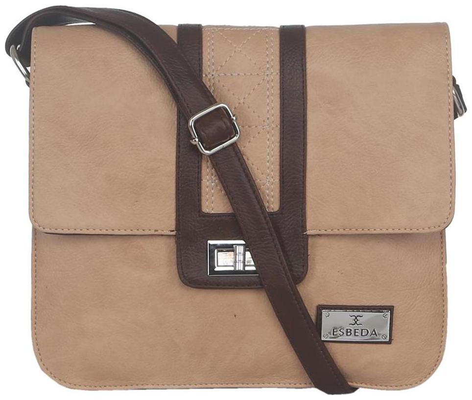 

Esbeda Beige Faux Leather Solid Sling Bag
