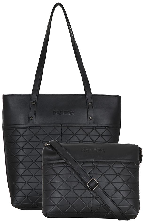 

Esbeda Black PU Shoulder Bag