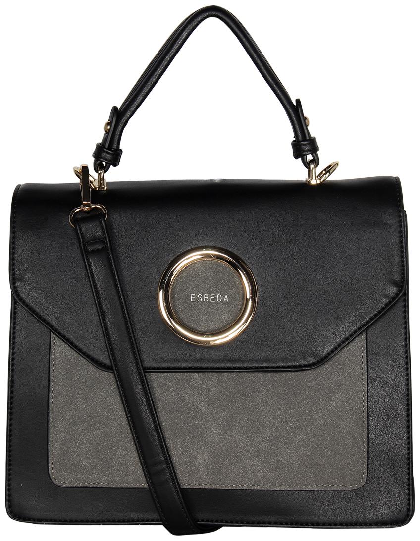 

Esbeda Black PU Handheld Bag - Top Handle Handbag