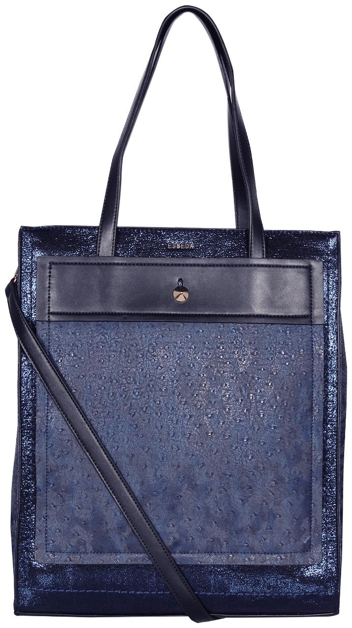 

Esbeda Women Printed PU - Tote Bag Blue