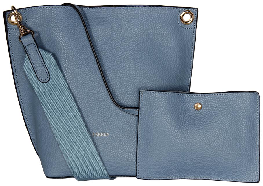 

Esbeda Blue PU Shoulder Bag - Suede handbag