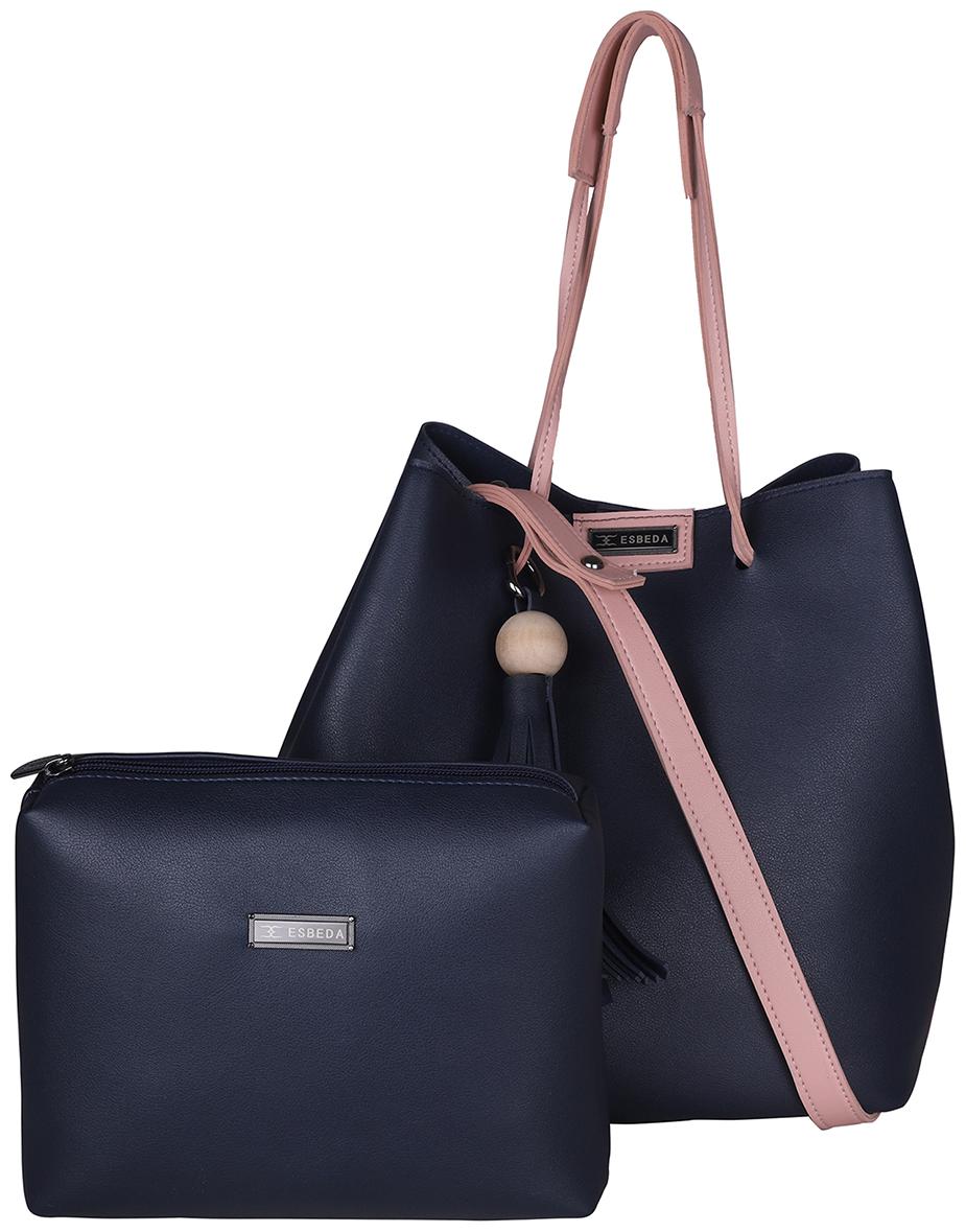 

Esbeda Blue PU Handheld Bag