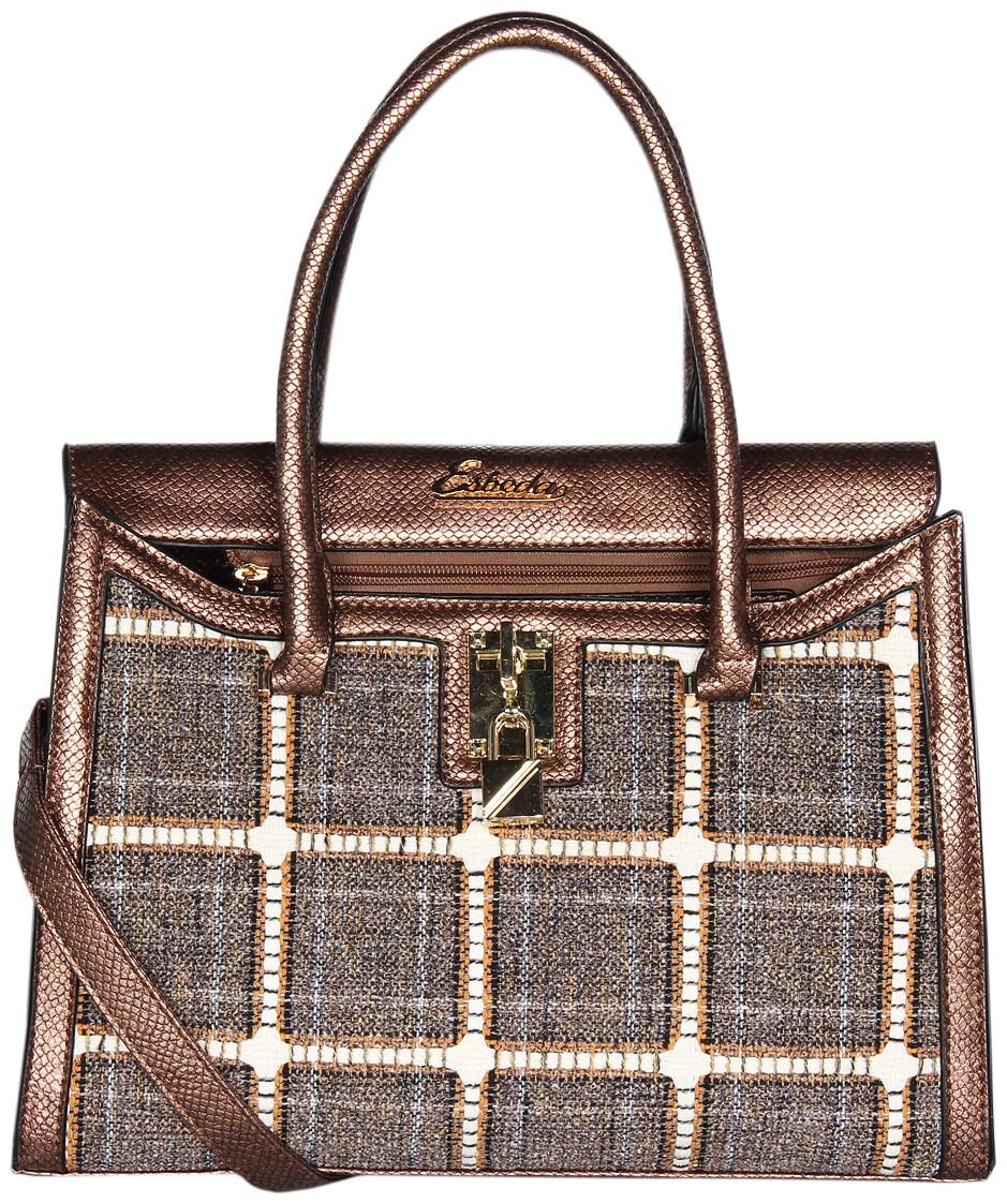 

Esbeda Brown PU Shoulder Bag